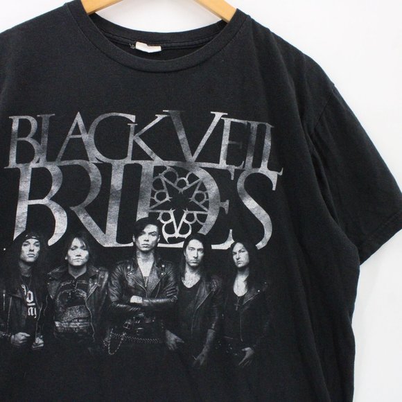 Vintage Bay Island X BLACK VEIL BRIDES Shirt Mens Black Rock Band Music XL - Picture 3 of 9